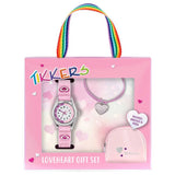 Tikkers kids watch set pink heart purse and necklace, UK version