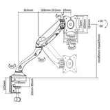ProperAV monitor mount gas spring 17-32 inch - British product