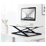 ProperAV stand up desk workstation white, British brand