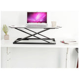ProperAV stand up desk workstation white, British brand