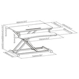 ProperAV standing desk converter black - British product
