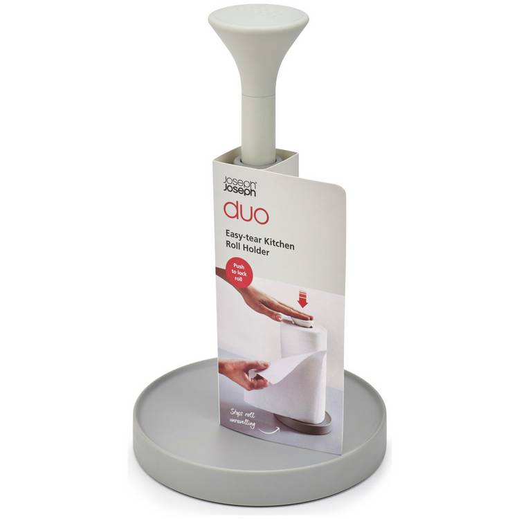 Joseph Joseph Duo kitchen roll holder grey and white - British product