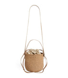 Chloé Small Woody basket bag in paper fibre and leather - UK version