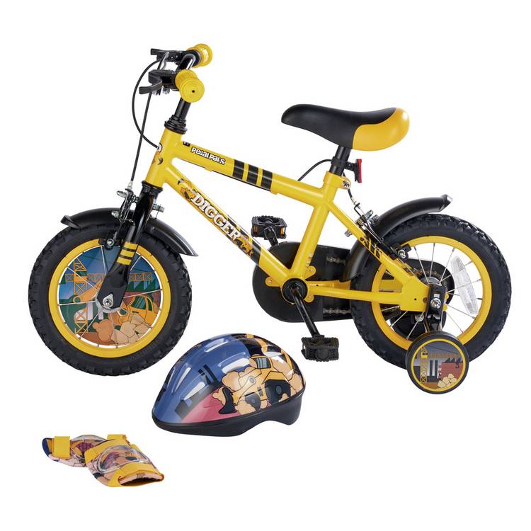 Pedal Pals kids bike with helmet and knee pads 12 inch - British product