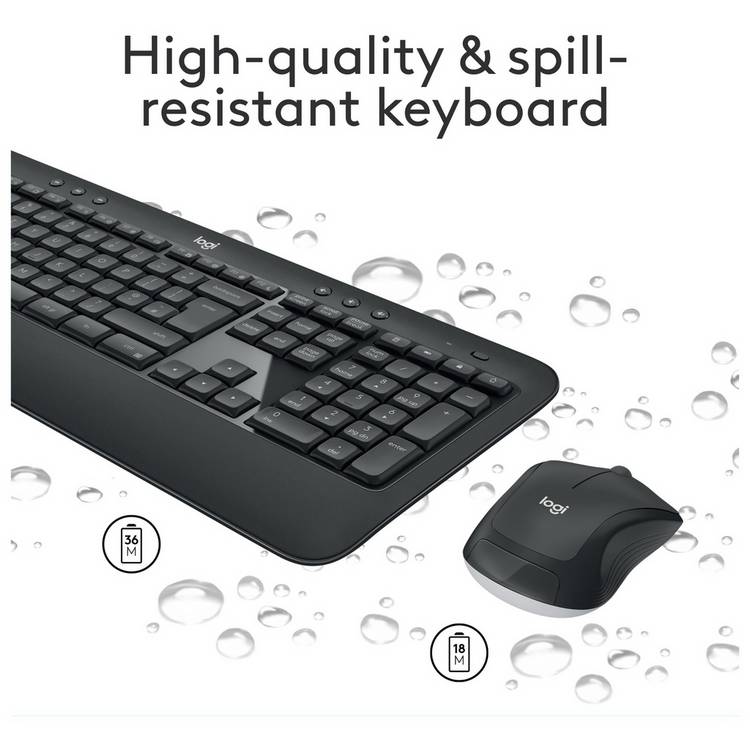 Logitech MK540 wireless mouse and keyboard combo, UK version