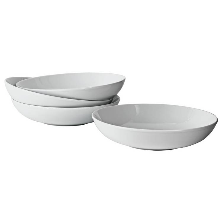 Argos Home pasta bowls super white 22cm, imported from the UK