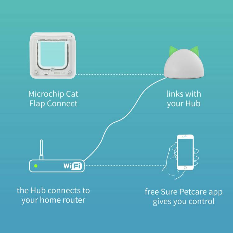SureFlap cat flap Connect with Hub, imported from the UK