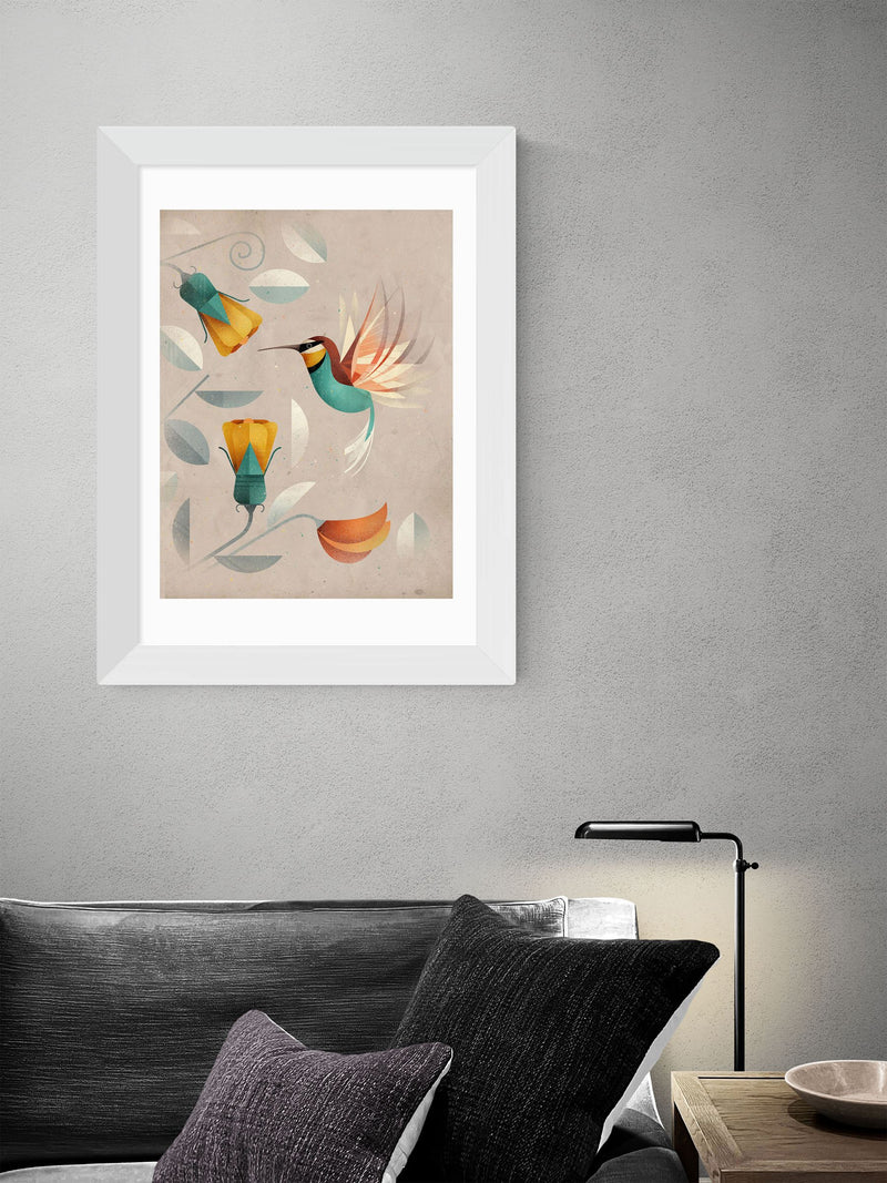East End Prints Brown Hummingbird print - British product
