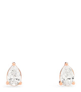 Harrods Harrods Rose Gold and Diamond Pear Stud Earrings (0.50ctw)- Buy online at McGrocer