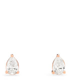 Harrods rose gold pear diamond stud earrings 0.50ct, imported from the UK