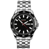 Sekonda men's watch stainless steel black dial 43mm - British product