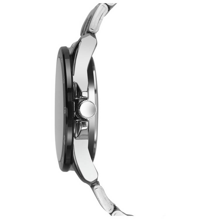 Sekonda men's watch stainless steel black dial 43mm - British product