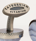 Tateossian agate circular cufflinks, UK version