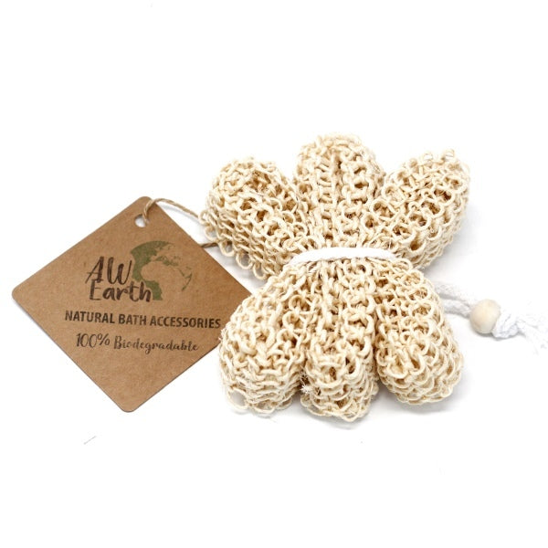 Sisal Flower Shape Exfoliator Natural Fibre (British brand)