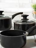 Tower 3 piece ceramic pan set 16/18/20cm (British brand)