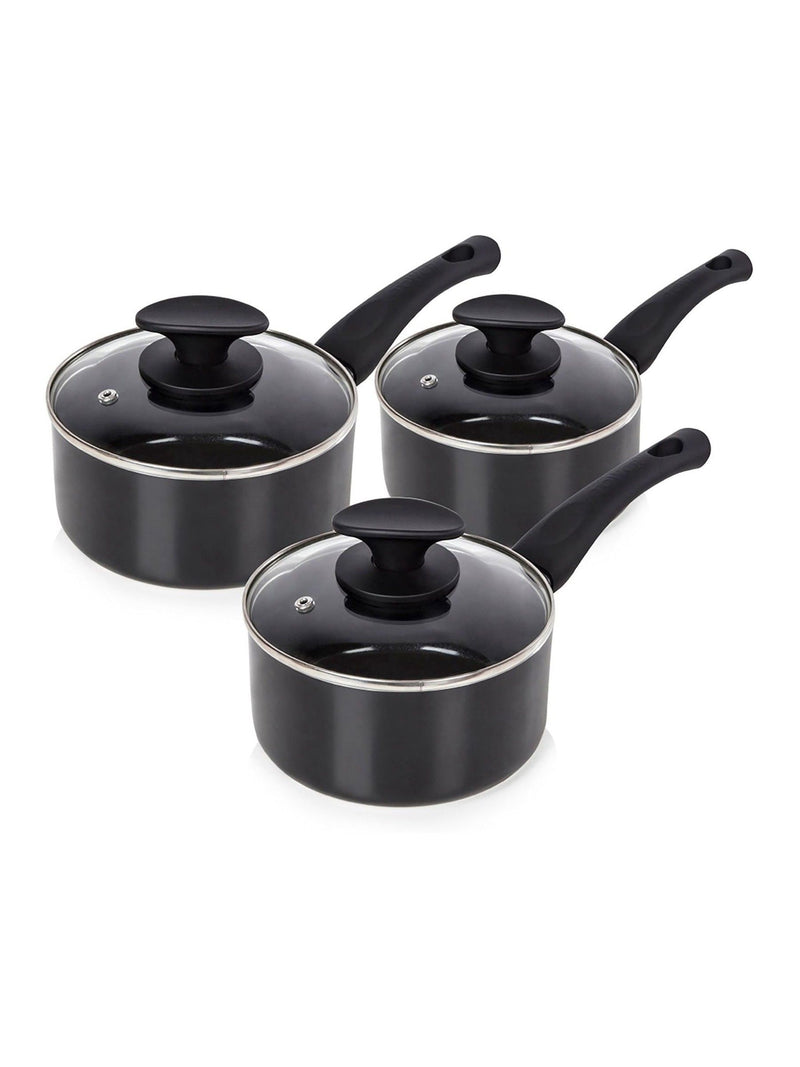 Tower 3 piece ceramic pan set 16/18/20cm (British brand)