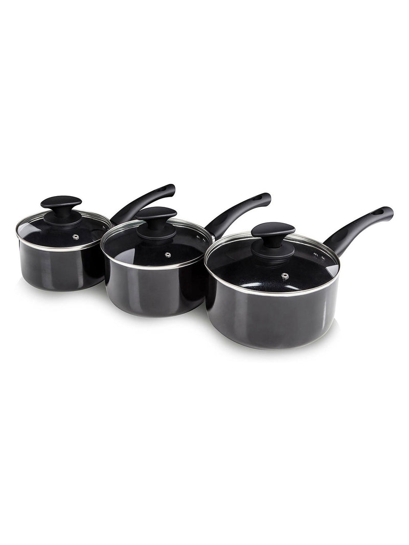 Tower 3 piece ceramic pan set 16/18/20cm (British brand)