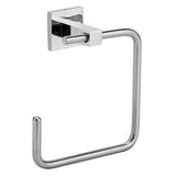 Home rectangular chrome towel ring H17.1xW15.3xD6.4cm, UK version