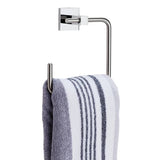 Home rectangular chrome towel ring H17.1xW15.3xD6.4cm, UK version