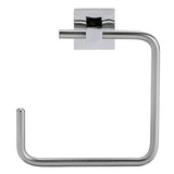 Home rectangular chrome towel ring H17.1xW15.3xD6.4cm, UK version