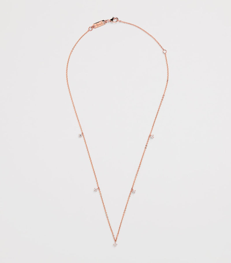 Harrods rose gold and diamond necklace 0.60ct (British brand)