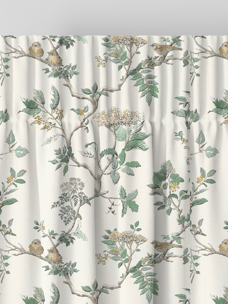 Laura Ashley Fern Green Elderwood made to measure curtains - British product