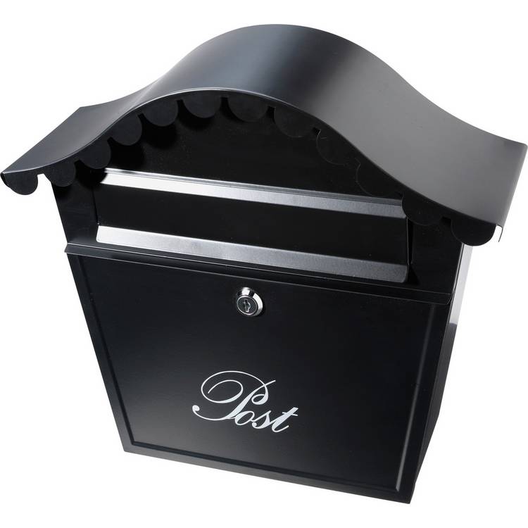 Argos Home lockable black wall mountable letter box - British product