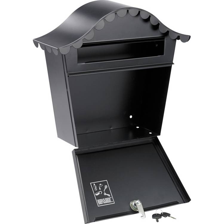 Argos Home lockable black wall mountable letter box - British product