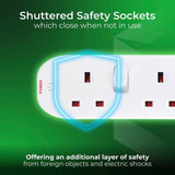 Masterplug extension lead 4-socket 2m, UK version