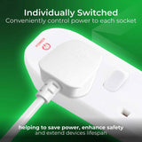 Masterplug extension lead 4-socket 2m, UK version