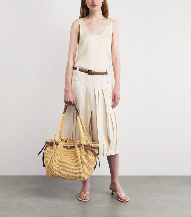 Tory Burch Romy tote bag raffia leather (British brand)