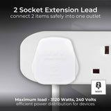 Masterplug extension lead 2 socket 10m, UK version