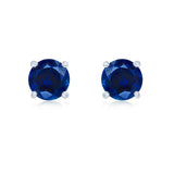 Costco round cut sapphire stud earrings 14ct white gold - British product
