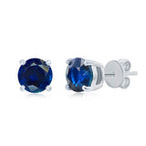 Costco round cut sapphire stud earrings 14ct white gold - British product