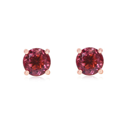 Costco UK Costco Pink Tourmaline Round Cut Stud Earrings, 14ct Rose Gold- Buy online at McGrocer