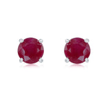 Costco UK 6mm Round Cut Ruby Stud Earrings, 14ct White Gold- Buy online at McGrocer
