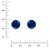 Costco round cut sapphire stud earrings 14ct white gold - British product