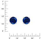 Costco round cut sapphire stud earrings 14ct white gold - British product