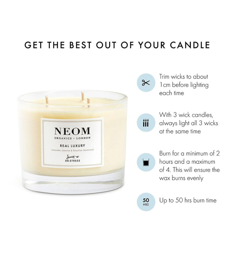 NEOM Real Luxury 3-Wick Candle 420g - British product