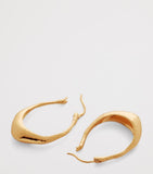 Monica Vinader gold vermeil Deia hoop earrings 3cm (British brand)