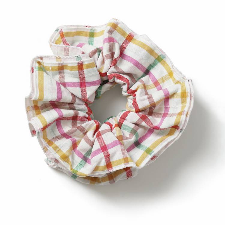 Freedom checked ruffle scrunchie, UK version