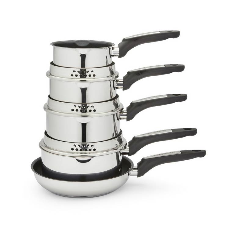 Morphy Richards 5 piece stainless steel pan set - British product