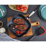 Morphy Richards square grill pan black 26cm, imported from the UK