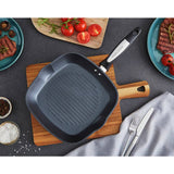 Morphy Richards square grill pan black 26cm, imported from the UK