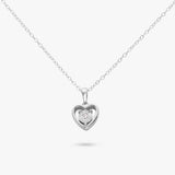 Revere cubic zirconia heart pendant on 18-inch chain, UK version