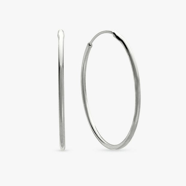 Revere sterling silver sleeper hoop earrings 21mm, imported from the UK