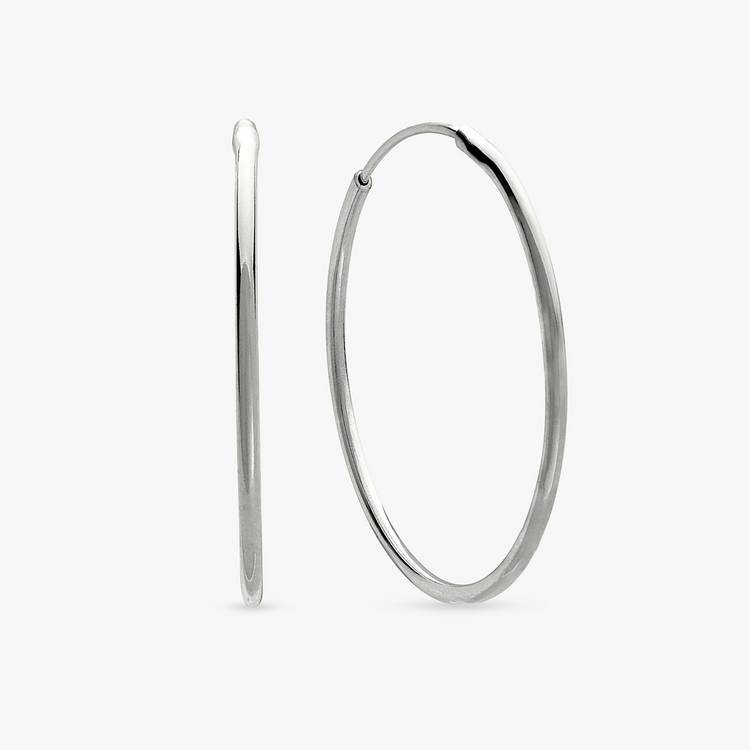 Revere sterling silver sleeper hoop earrings 21mm, imported from the UK