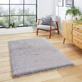 Argos Think Rugs Super Teddy Grey Shaggy Rug - 80x150cm- Buy online at McGrocer