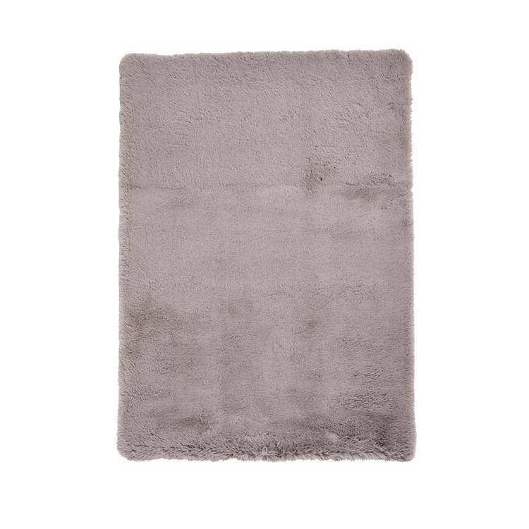 Think Rugs grey shaggy rug 80x150cm, UK version
