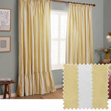Argos Wylder Birdie Stripe Pencil Pleat Curtains Yellow 117x137cm- Buy online at McGrocer
